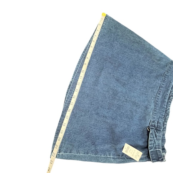 NWT Lerner womens  Denim Jean Skirt with Velcro Accent size 10 - Picture 11 of 11
